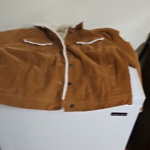 Time and Tru Brown Faux-Sherpa Trim Jacket